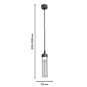Подвесной светильник Favourite Outdoor 4703-1P цвет плафона/подвески Прозрачный, цвет арматуры Серый-8