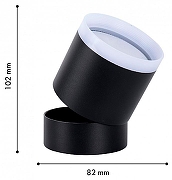 Накладной светильник Favourite Dixi 4710-1C цвет плафона/подвески Черный, цвет арматуры Черный-1