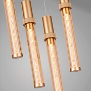 Подвесной светильник Favourite Gordon 4718-1P цвет плафона/подвески Коньячный, цвет арматуры Золото-3