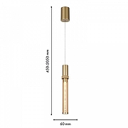 Подвесной светильник Favourite Gordon 4718-1P цвет плафона/подвески Коньячный, цвет арматуры Золото-5