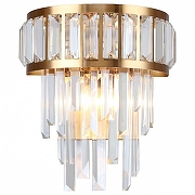 Накладной светильник Favourite Preston 4732-2W цвет плафона/подвески Прозрачный, цвет арматуры Латунь