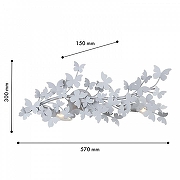 Накладной светильник Favourite Aurelius 4736-3W цвет плафона/подвески Серебро, цвет арматуры Серебро-2