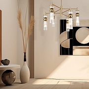 Подвесной светильник F-promo Vanilla 4737-3P цвет плафона/подвески Прозрачный, цвет арматуры Латунь-2