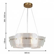 Подвесной светильник F-promo Itaka 4738-6P цвет плафона/подвески Прозрачный, цвет арматуры Латунь-3