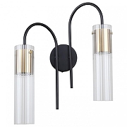 Бра F-promo Kors 4740-2W цвет плафона/подвески Прозрачный, цвет арматуры Черный