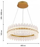 Подвесной светильник Favourite Mirabella 4754-5P цвет плафона/подвески Прозрачный, цвет арматуры Латунь-7