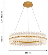 Подвесной светильник Favourite Mirabella 4754-7P цвет плафона/подвески Прозрачный, цвет арматуры Латунь-7