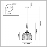 Подвесной светильник Odeon Light Runga 4766/1 цвет бронза-7