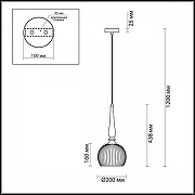 Подвесной светильник Odeon Light Runga 4767/1 цвет бронза-7