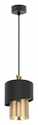 Подвесной светильник Velante 475 477-406-01 цвет плафона/подвески Золото, Черный, цвет арматуры Черный-1