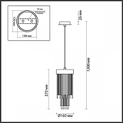 Подвесной светильник Odeon Light York 4788/1 цвет золото-5