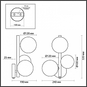 Бра Odeon Light Tov1 4818/3W цвет черный-3