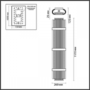 Накладной светильник Odeon Light Emp1re 4853/6W цвет плафона/подвески Прозрачный, цвет арматуры Золото-4