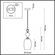 Подвесной светильник Odeon Light B1zet 4855/1B цвет золото, разноцветный-6