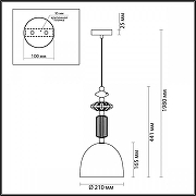 Подвесной светильник Odeon Light Candy 4861/1C цвет золото, разноцветный-9