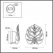 Бра Odeon Light Jungle 4865/1WA цвет серебро-2