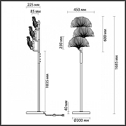 Торшер Odeon Light Ventagl1o 4870/3F цвет золотой, черный-5