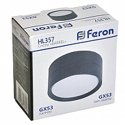 Накладной светильник Feron HL357 48739 цвет плафона/подвески Черный, цвет арматуры Черный-7