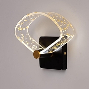 Бра De City Конти 488024901 цвет плафона/подвески Прозрачный, цвет арматуры Черный-2