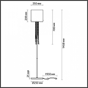 Торшер Odeon Light Nicole 4886/1F цвет плафона/подвески Прозрачный, Оранжевый, цвет арматуры Бронза-5