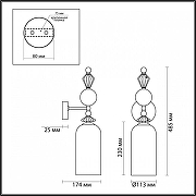 Бра Odeon Light B1zet 4893/1WA цвет хром-3