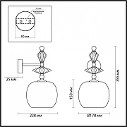 Бра Odeon Light B1zet 4893/1WB цвет хром-3