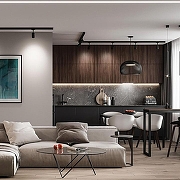 Светильник на штанге Feron AL198 48940 цвет плафона/подвески Черный, цвет арматуры Черный-1