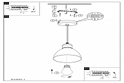 Подвесной светильник Eglo Pr1ddy 49464 цвет плафона/подвески Белый, Черный, цвет арматуры Черный-3