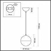 Подвесной светильник Odeon Light P1nga 4958/1 цвет черный-3