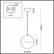 Подвесной светильник Odeon Light P1nga 4960/1A цвет бронза-3