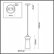 Подвесной светильник Odeon Light Pasti 1 4967/1A цвет черный-4