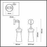 Бра Odeon Light Pasti 1 4967/1W цвет черный-3