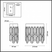 Накладной светильник Odeon Light Dak1sa 4985/2W цвет хром-5