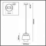 Подвесной светильник Odeon Light Kressa 4992/1A цвет черный-6