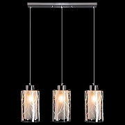 Подвесной светильник Eurosvet Santos 50001/3 хром цвет плафона/подвески Белый, Прозрачный, цвет арматуры Хром