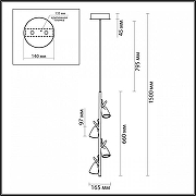 Подвесной светильник Odeon Light Malpa 5002/17L цвет черный-5