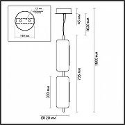 Подвесной светильник Odeon Light Kav1a 5003/20L цвет плафона/подвески Прозрачный, цвет арматуры Черный-5