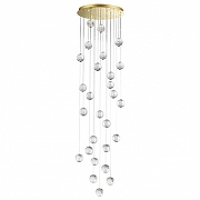 Накладной светильник Odeon Light Crystal 1 5008/120L цвет плафона/подвески Прозрачный, цвет арматуры Золото