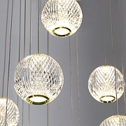 Накладной светильник Odeon Light Crystal 1 5008/120L цвет плафона/подвески Прозрачный, цвет арматуры Золото-3