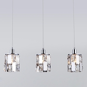 Подвесной светильник Eurosvet Scopp1o 50101/3 хром цвет плафона/подвески Прозрачный, Хром, цвет арматуры Хром-1