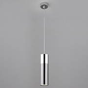 Подвесной светильник Eurosvet Double Topper 50135/1 LED хром/черный жемчуг цвет плафона/подвески Черный, Жемчужный, цвет арматуры Хром-1