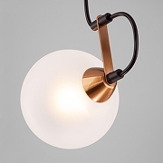 Подвесной светильник Eurosvet Bounce 50175/1 черный цвет плафона/подвески Белый, цвет арматуры Бронза, Черный-1