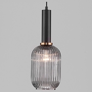 Подвесной светильник Eurosvet Bravo 50181/1 дымчатый цвет плафона/подвески Светло-серый, цвет арматуры Черный