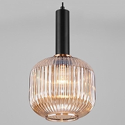 Подвесной светильник Eurosvet Bravo 50182/1 янтарь цвет плафона/подвески Оранжевый, цвет арматуры Черный