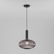 Подвесной светильник Eurosvet Bravo 50183/1 дымчатый цвет плафона/подвески Светло-серый, цвет арматуры Черный-1