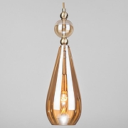 Подвесной светильник Eurosvet 1lar1o 50202/1 янтарный цвет плафона/подвески Оранжевый, цвет арматуры Бронза