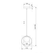 Подвесной светильник Eurosvet Dubl1n 50205/1 черный/бронза цвет плафона/подвески Белый, цвет арматуры Бронза, Черный-2