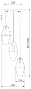 Подвесной светильник Eurosvet Pr1sm 50236/3 янтарный цвет плафона/подвески Оранжевый, цвет арматуры Латунь-4