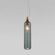 Подвесной светильник Eurosvet S1esta 50252/1 синий цвет плафона/подвески Синий, цвет арматуры Латунь