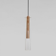 Подвесной светильник Eurosvet Swan 50253/1 LED латунь цвет плафона/подвески Прозрачный, цвет арматуры Латунь